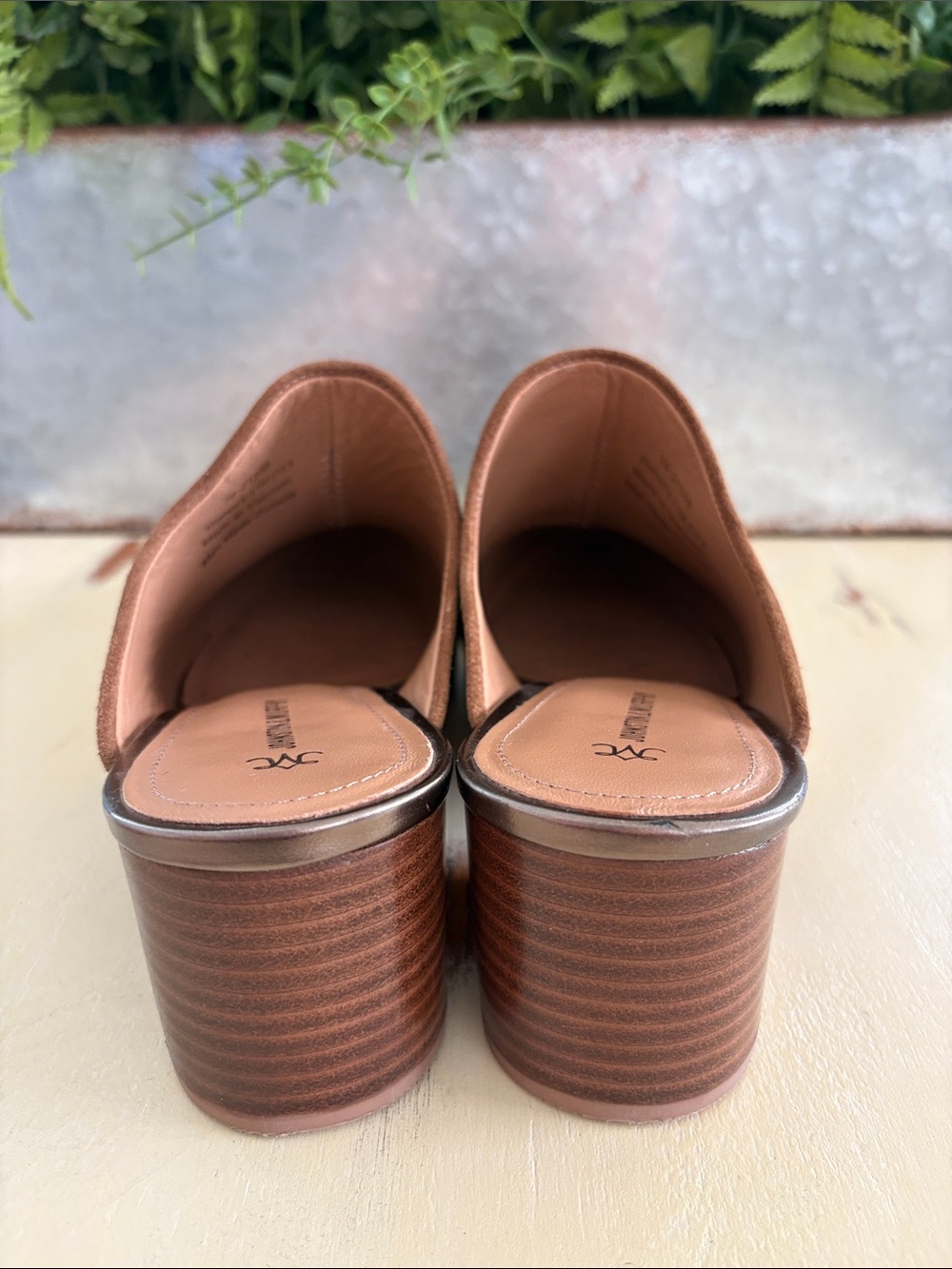 Johnston & Murphy Trista Suede Mules Brown Leather Slip-On Women’s Size 11 - Picture 4 of 8